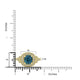 3.28ct  Blue Zircon Rings with 0.27tct Diamond set in 18K Yellow Gold