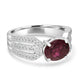 1.7ct Tourmaline Ring with 0.27tct Diamonds set in 14K White Gold