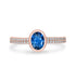 0.48ct Aquamarine Ring with 0.21tct Diamonds set in 14K Rose Gold