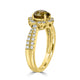1.42ct Sphene Ring with 0.45tct Diamonds set in 14K Yellow Gold