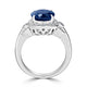4.03ct Kyanite Ring with 0.37tct Diamonds set in 14K White Gold