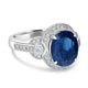 4.03ct Kyanite Ring with 0.37tct Diamonds set in 14K White Gold