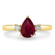 1.15Ct Sapphire Ring With 0.17Tct Diamonds In 14K Yellow Gold