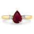 1.15Ct Sapphire Ring With 0.17Tct Diamonds In 14K Yellow Gold