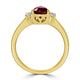 1.15Ct Sapphire Ring With 0.17Tct Diamonds In 14K Yellow Gold