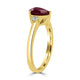 1.15Ct Sapphire Ring With 0.17Tct Diamonds In 14K Yellow Gold