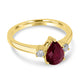 1.15Ct Sapphire Ring With 0.17Tct Diamonds In 14K Yellow Gold