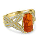 2.17ct Opal Ring with 0.72tct Diamonds set in 14K Yellow Gold