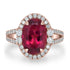 4.15ct  Rubellite Rings with 0.83tct Diamond set in 14K Rose Gold