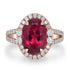 4.15ct  Rubellite Rings with 0.83tct Diamond set in 14K Rose Gold