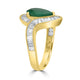 1.93ct Emerald Ring with 1.7tct Diamonds set in 14K Yellow Gold