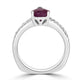 2.29ct Ruby Ring with 0.37tct Diamonds set in 14K White Gold