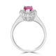 0.67ct Ruby Ring with 0.3tct Diamonds set in 14K White Gold
