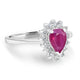 0.67ct Ruby Ring with 0.3tct Diamonds set in 14K White Gold
