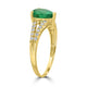 1.43ct Emerald Ring with 0.22tct Diamonds set in 18K Yellow Gold