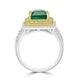 5.53ct Emerald Rings with 0.87tct Diamond set in 18K White Gold