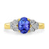 1.05ct Tanzanite Ring with 0.05tct Diamonds set in 14K Two Tone Gold