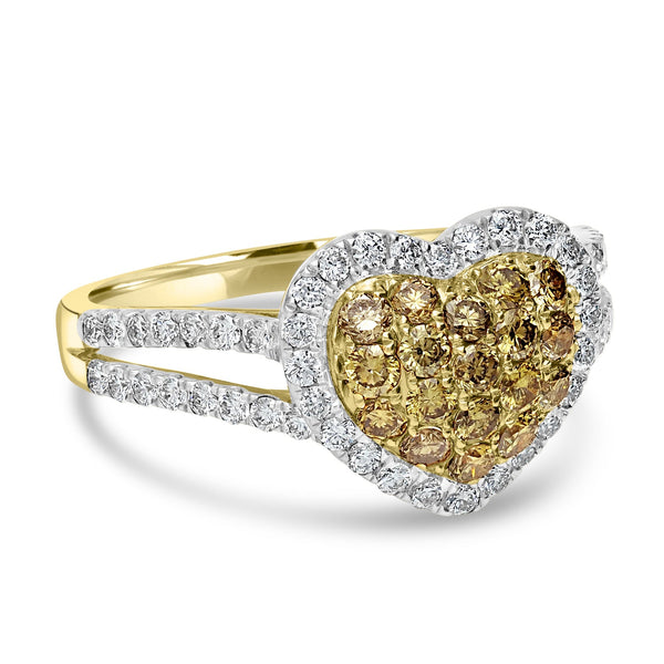 0.51ct Diamond Rings with 0.46tct Diamond set in 14K Two Tone Gold