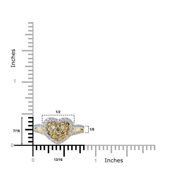 0.51ct Diamond Rings with 0.46tct Diamond set in 14K Two Tone Gold