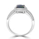 1.48ct  Opal Rings with 0.34tct Diamond set in 14K White Gold
