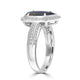 1.48ct  Opal Rings with 0.34tct Diamond set in 14K White Gold