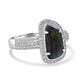 1.48ct  Opal Rings with 0.34tct Diamond set in 14K White Gold
