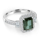 1.99ct Alexandrite Ring with 0.75tct Diamonds set in Platinum