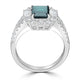 2.12ct Alexandrite Ring with 1.35tct Diamonds set in 18K White Gold