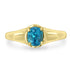 1.69ct Blue Zircon Ring with 0.13tct Diamonds set in 14K Yellow Gold