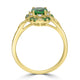 1.37ct Tsavorite Rings with 0.07tct Diamond set in 14K Yellow Gold