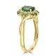 1.37ct Tsavorite Rings with 0.07tct Diamond set in 14K Yellow Gold