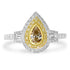0.25ct Yellow Diamond Ring with 0.73tct Diamonds set in 14K Two Tone Gold