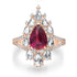 2.21ct Ruby Ring with 1.5tct Diamonds set in 18K Rose Gold