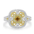 0.21ct Orange Diamond Rings with 0.53tct Diamond set in 14K White Gold