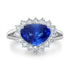 3.91ct Sapphire Ring with 0.65tct Diamonds set in 18K White Gold