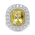 12ct Sapphire Ring with 3.1tct Diamonds set in 18K Two Tone Gold