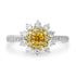 0.26ct  Orange Diamond Rings with 0.68tct Diamond set in 14K White Gold