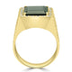 6.64ct Indicolite Rings with 0.22tct Diamond set in 18K Yellow Gold
