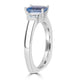 0.83ct Aquamarine Ring with 0.09tct Diamonds set in 14K White Gold