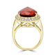 11.05ct Citrine Rings with 0.44tct Diamond set in 18K Yellow Gold