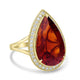 11.05ct Citrine Rings with 0.44tct Diamond set in 18K Yellow Gold