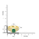 1.46ct Emerald Ring with 0.58tct Diamonds set in 14K Yellow Gold