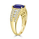 2.26ct Tanzanite Ring with 0.43tct Diamonds set in 14K Yellow Gold
