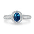 0.9ct Tourmaline Ring with 0.47tct Diamonds set in 14K White Gold