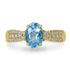 1.2ct Aquamarine Ring with 0.23tct Diamonds set in 14K Yellow Gold