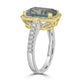 3.17ct Aquamarine Ring with 0.3tct Diamonds set in 14K Two Tone Gold