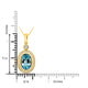 4.61ct Aquamarine Pendant with 0.36tct Diamonds set in 14K Yellow Gold