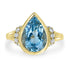 3.24ct Aquamarine Ring with 0.23tct Diamonds set in 14K Yellow Gold