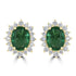 3.03tct Emerald Earring with 0.76tct Diamonds set in 18K Yellow Gold
