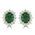 3.03tct Emerald Earring with 0.76tct Diamonds set in 18K Yellow Gold